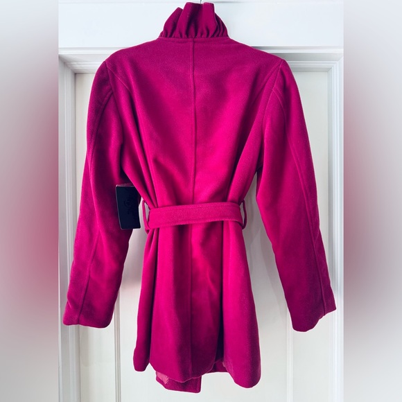 C.C. Couture Ruffle Trim Belted Jacket (Fuchsia) - Size L - Picture 7 of 11